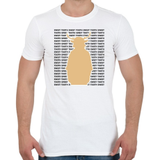 PRINTFASHION Sweet Tooth - Szöveges - Férfi póló - Fehér