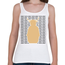 PRINTFASHION Sweet Tooth - Szöveges - Női atléta - Fehér női trikó