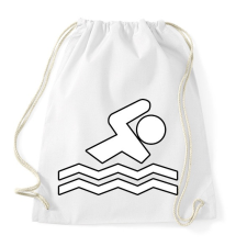 PRINTFASHION Swimmer - Sportzsák, Tornazsák - Fehér tornazsák