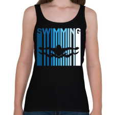 PRINTFASHION Swimming - Női atléta - Fekete női trikó