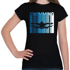 PRINTFASHION Swimming - Női póló - Fekete női póló