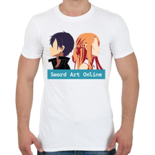 PRINTFASHION Sword Art Online - Férfi póló - Fehér férfi póló