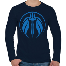 PRINTFASHION Sword - Férfi hosszú ujjú póló - Sötétkék