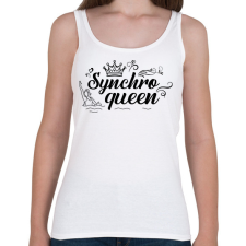PRINTFASHION Synchro queen - Női atléta - Fehér női trikó