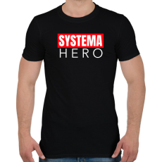 PRINTFASHION SYSTEMA HERO - Férfi póló - Fekete