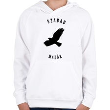 PRINTFASHION szabadmadár - Gyerek kapucnis pulóver - Fehér gyerek pulóver, kardigán