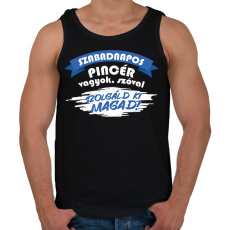 PRINTFASHION Szabadnapos pincér - Férfi atléta - Fekete