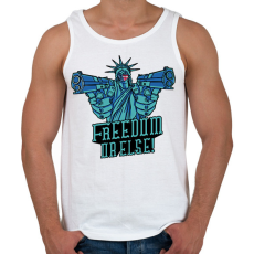 PRINTFASHION Szabadság - Férfi atléta - Fehér