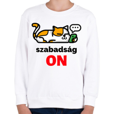 PRINTFASHION Szabadság On - Gyerek pulóver - Fehér