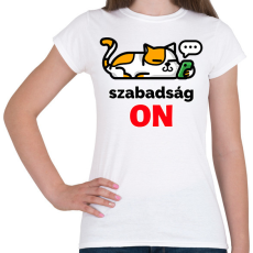 PRINTFASHION Szabadság On - Női póló - Fehér