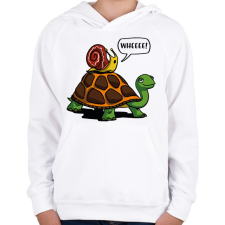 PRINTFASHION Száguldás - Gyerek kapucnis pulóver - Fehér gyerek pulóver, kardigán