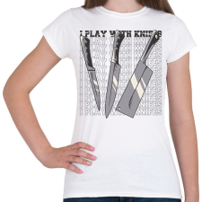 PRINTFASHION Szakács kések - Női póló - Fehér női póló