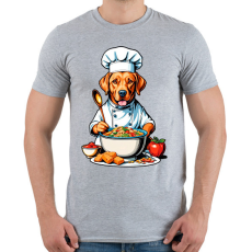PRINTFASHION Szakács kutya - Férfi póló - Sport szürke