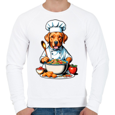 PRINTFASHION Szakács kutya - Férfi pulóver - Fehér férfi pulóver, kardigán