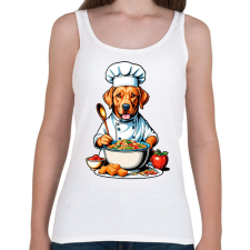 PRINTFASHION Szakács kutya - Női atléta - Fehér női trikó