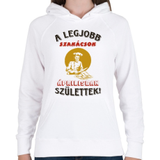 PRINTFASHION Szakács szülinapja április - Női kapucnis pulóver - Fehér