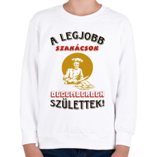 PRINTFASHION Szakács szülinapja december - Gyerek pulóver - Fehér