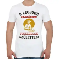 PRINTFASHION Szakács szülinapja február - Férfi póló - Fehér férfi póló
