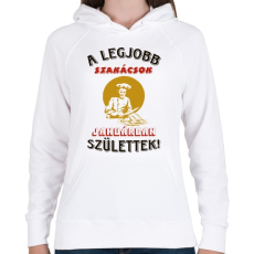 PRINTFASHION Szakács szülinapja január - Női kapucnis pulóver - Fehér
