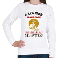 PRINTFASHION Szakács szülinapja november - Női pulóver - Fehér női pulóver, kardigán