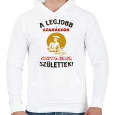 PRINTFASHION Szakács szülinapja szeptember - Férfi kapucnis pulóver - Fehér férfi pulóver, kardigán