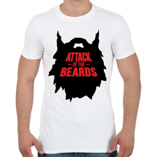 PRINTFASHION szakáll-attack... - Férfi póló - Fehér férfi póló