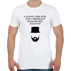 PRINTFASHION szakáll - Férfi póló - Fehér