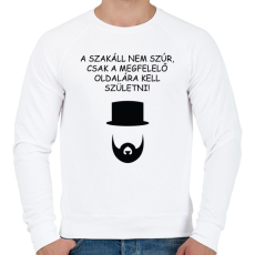 PRINTFASHION szakáll - Férfi pulóver - Fehér
