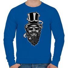 PRINTFASHION Szakáll - Férfi pulóver - Királykék férfi pulóver, kardigán