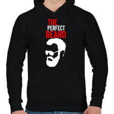 PRINTFASHION szakáll-perfect beard - Férfi kapucnis pulóver - Fekete férfi pulóver, kardigán
