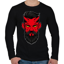 PRINTFASHION szakáll-sátáni erő - Férfi hosszú ujjú póló - Fekete férfi póló