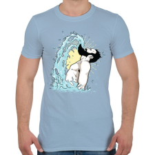 PRINTFASHION Szakállas csobbanás - Férfi póló - Világoskék férfi póló