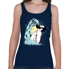 PRINTFASHION Szakállas csobbanás - Női atléta - Sötétkék női trikó