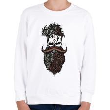 PRINTFASHION Szakállas hipster - Gyerek pulóver - Fehér gyerek pulóver, kardigán