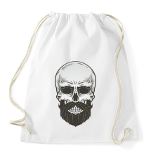 PRINTFASHION Szakállas koponya - Sportzsák, Tornazsák - Fehér tornazsák