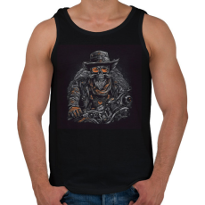 PRINTFASHION Szakállas motoros - Férfi atléta - Fekete