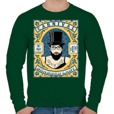 PRINTFASHION Szakállas nő - Férfi pulóver - Sötétzöld