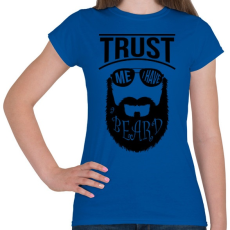 PRINTFASHION Szakállas vagyok - Női póló - Királykék