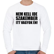 PRINTFASHION Szakember (1) - Férfi pulóver - Fehér