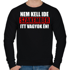 PRINTFASHION Szakember (4) - Férfi pulóver - Fekete