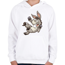 PRINTFASHION szamár - Gyerek kapucnis pulóver - Fehér gyerek pulóver, kardigán