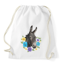 PRINTFASHION Szamár - Sportzsák, Tornazsák - Fehér tornazsák