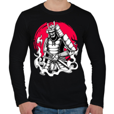 PRINTFASHION Szamuráj  - Férfi hosszú ujjú póló - Fekete