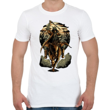 PRINTFASHION Szamuráj - Férfi póló - Fehér férfi póló