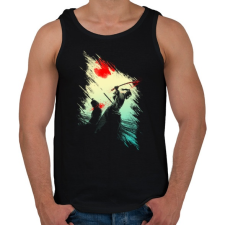 PRINTFASHION Szamuráj Finálé - Férfi atléta - Fekete atléta, trikó