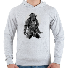 PRINTFASHION Szamuráj galaxis - Férfi kapucnis pulóver - Sport szürke