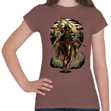 PRINTFASHION Szamuráj - Női póló - Mogyoróbarna női póló