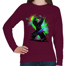 PRINTFASHION Szamuráj - Női pulóver - Bordó