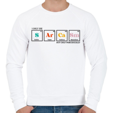 PRINTFASHION Szarkazmus kedvelő - Férfi pulóver - Fehér