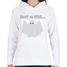 PRINTFASHION szart se látok... - Női kapucnis pulóver - Fehér